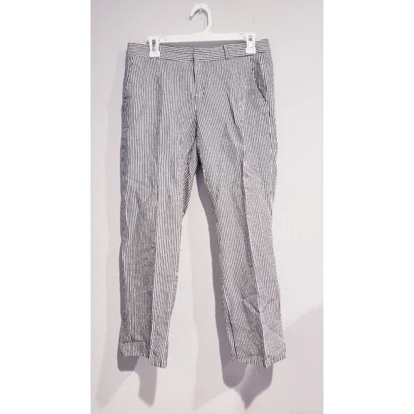 BANANA REPUBLIC Women's 'LOGAN' Linen STRAIGHT-FIT MID-RISE TROUSERS - 2