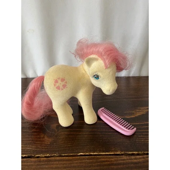 Vintage G1 My Little Pony So Soft Sundance Pink Flocked Hasbro 1980s Toy‎