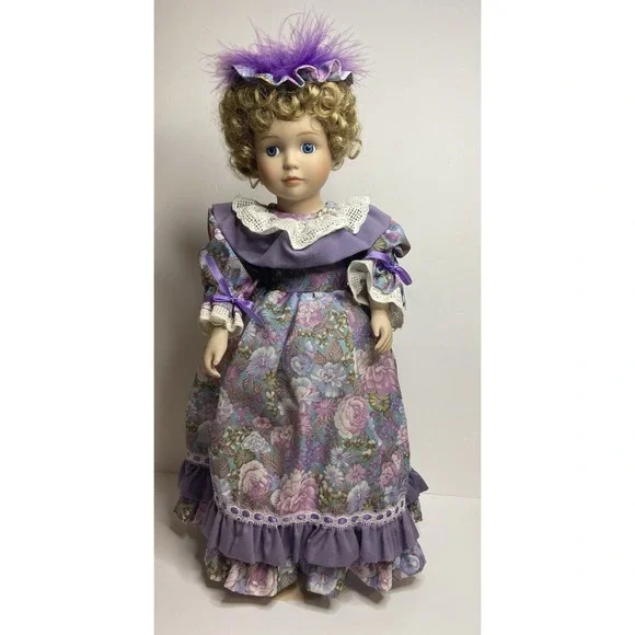 Vintage Moments‎ Treasured Porcelain Doll & Stand with Certificate
