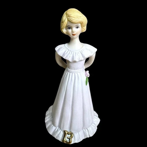 Enesco Growing Up Girls Age 13 Figurine Blonde Hair Vintage 1981 6