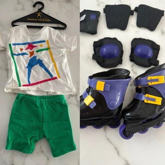 American Girl Pleasant company retired in-line skating rollerblading outfit/gear