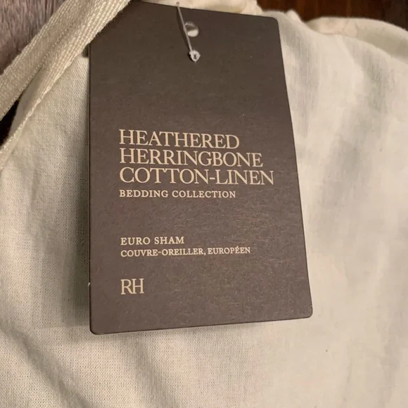 NEW Restoration Hardware Heathered Herringbone Euro Sham ( 3 Available )
