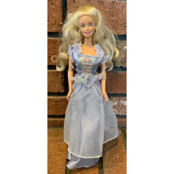 Vintage Barbie Mattel 90s Purple‎ Princess Blonde Hair Blue Eyes