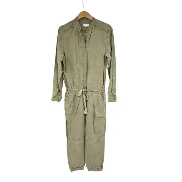 Wilfred With Linen Green‎ Lyocell Linen Blend Jumpsuit Utility Womens 6