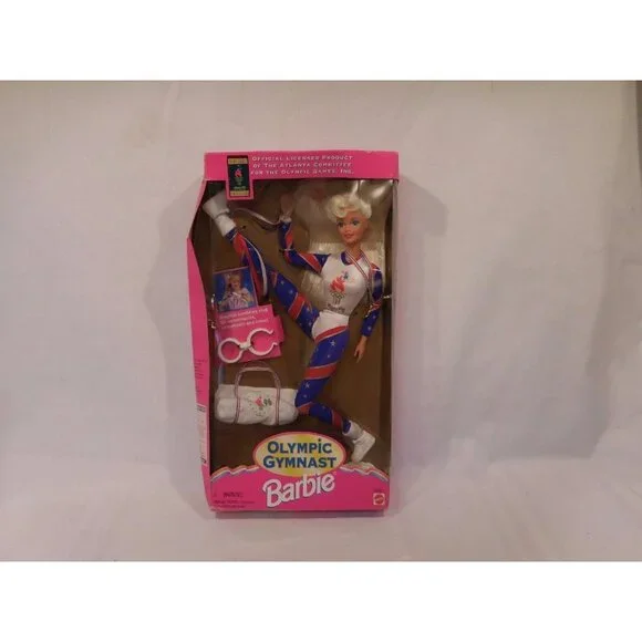 1996 Olympic Gymnast Blonde‎ Barbie Doll Atlanta Olympic Games - New in Box