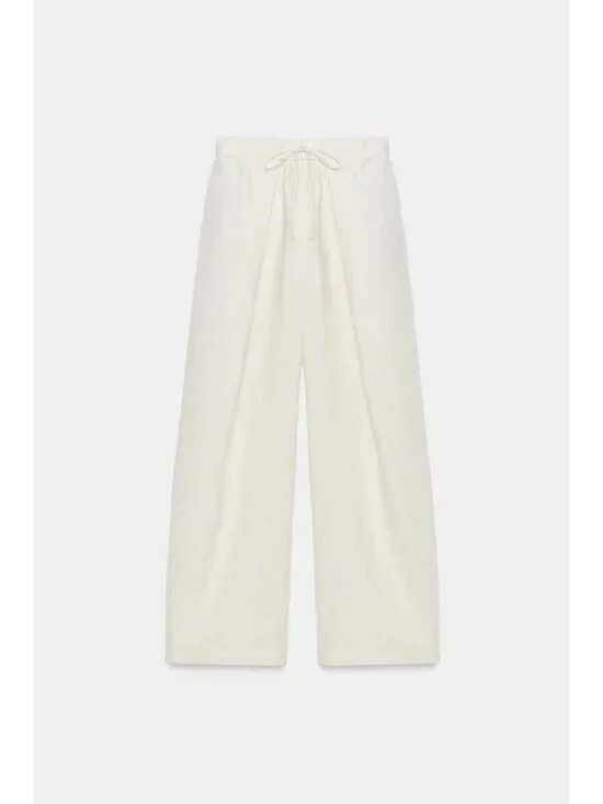 ZARA 100% LINEN PLEATED PANTS ZW COLLECTION