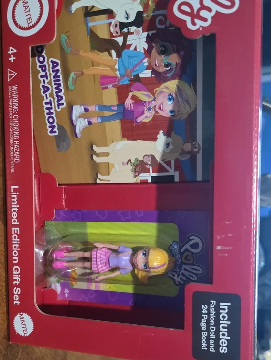 Mattel Polly Pocket Mini Fashion Doll - Pink & Purple Outfit