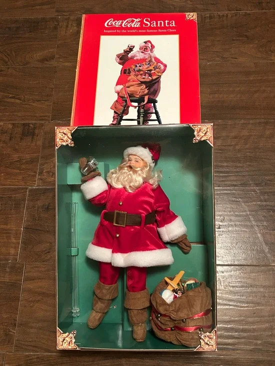 Coca-Cola Santa in Red and White Holiday Doll❣️