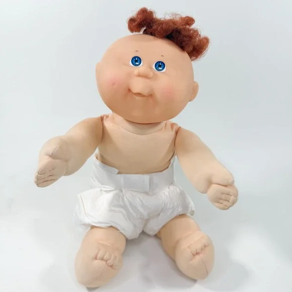 1989 Hasbro Cabbage Patch Kids Baby Doll Mold 17 Blue Eyes Red Hair OAA Xavier R
