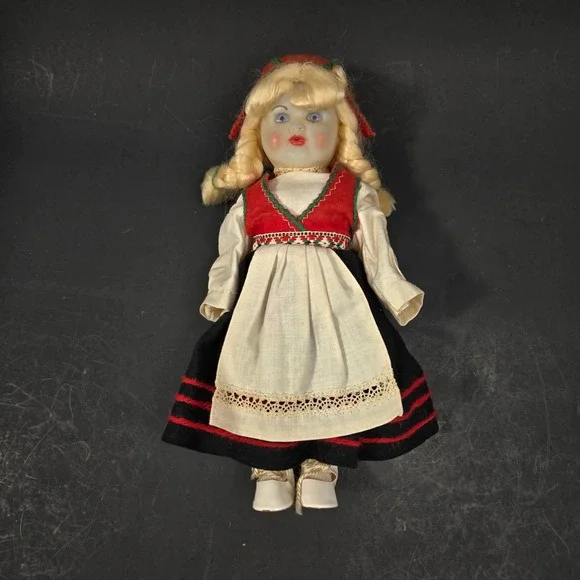 Vintage Italian Souvenir Doll Traditional Folk Costume Made in Italy 10 Inch