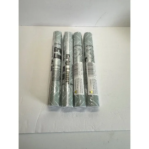 Grip Liner Shelf Liner 4 Rolls Sage Green NEW 11.8x59 Herringbone Non-Skid EVA
