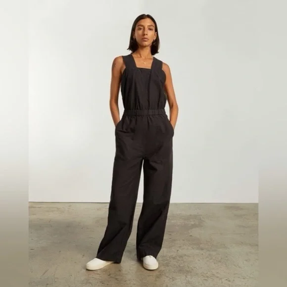 Everlane Black The Fatigue Apron Jumpsuit 0