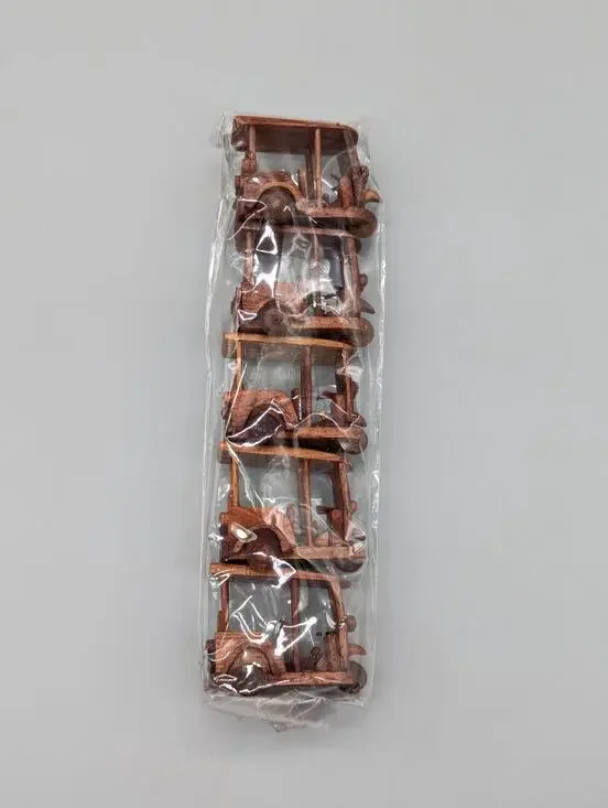 5 Brown Wooden Thai Tuk Tuk Taxi Model Car Miniature Dollhouse Hobby 2.5
