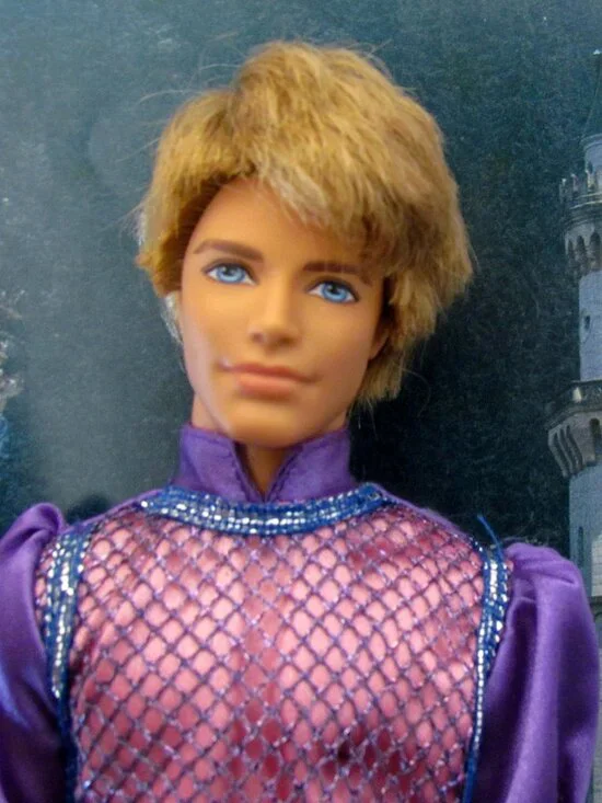 PRINCE KEN, HANDSOME BLOND w PURPLE TUNIC, BOOTS; SEARCHING FOR PRINCESS BARBIE