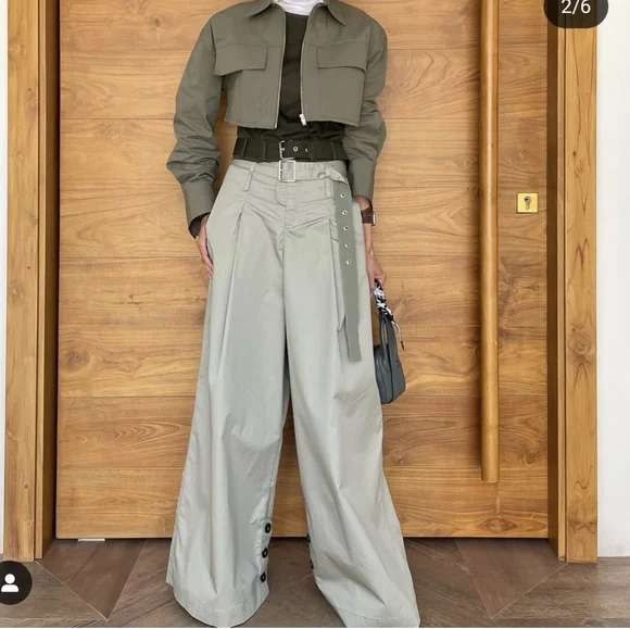 Zara Belted Wide Pants Size XS