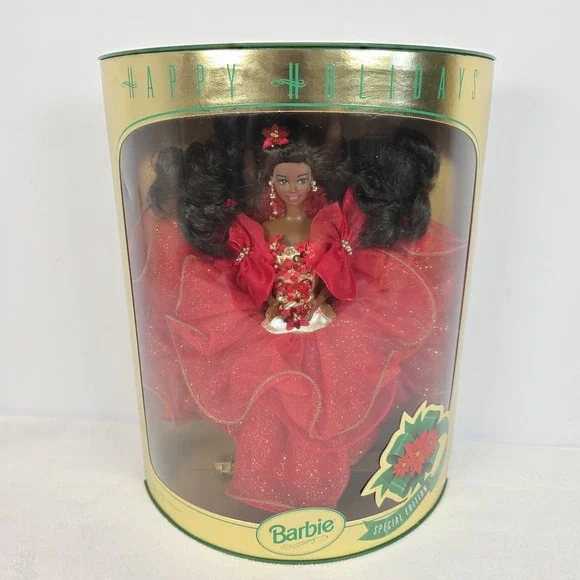 1993 Happy Holidays African American Barbie Doll Special Edition Mattel 10911