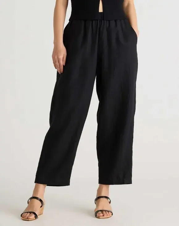 QUINCE 100% European Linen Pants Black Sz XL {3X25}