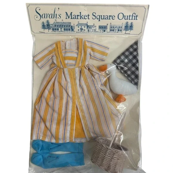 Doll Clothing Sarah's Marketsquare Dress Colonial Williamsburg Y2K Goose Basket