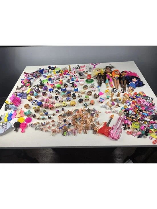 LOL Surprise Dolls Huge Mixed Lot Pets Babies Accessories Bottles Bags Clothes