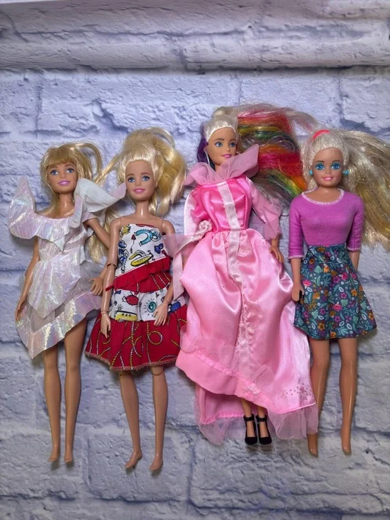 4  Mattel Barbie & Misc Dolls Rainbow Hair Secret Hearts Barbie