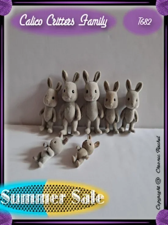 Grey Babblebrook Rabbit Family