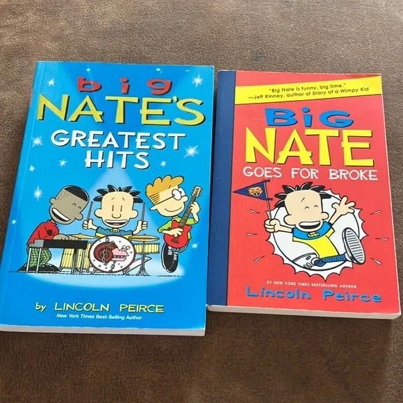 Big Nate Greatest Hits and Goes for Broke Book Set - Blue and Red Covers‎