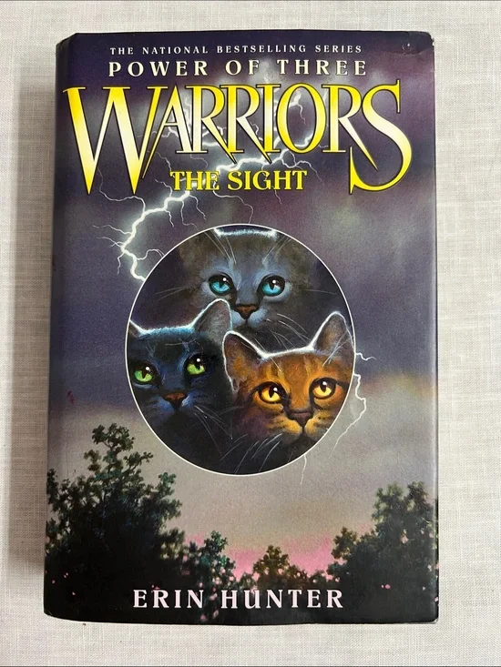 Warriors: The Sight by Erin Hunter - Purple Cover with Multicolor Cat Artwork