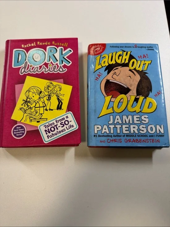 Dork Diaries (Pink) + Laugh Out Loud by James Patterson (Blue) - Set of 2