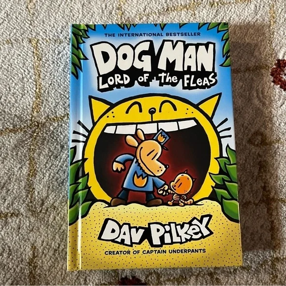 Dog Man 5: Lord of the Fleas by Dav Pilkey (English) Hardcover Book NEW