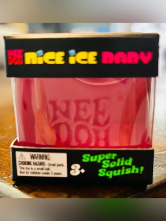 Needoh Trending Nice Ice Baby Rare Pink Super Solid Squish Toy
