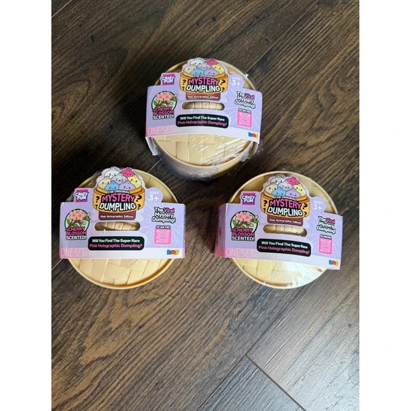 NEW RMS Mystery Dumpling Pink Holographic Cherry Blossom Scented Series - 3 pk