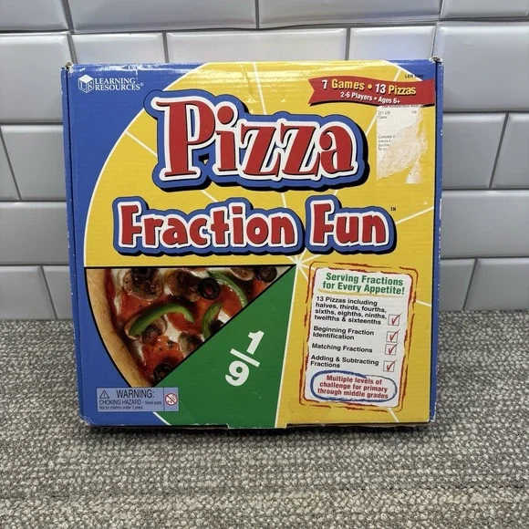 Pizza Fractions Fun Learning Resources Game Homeschool Math 100%‎ Complete