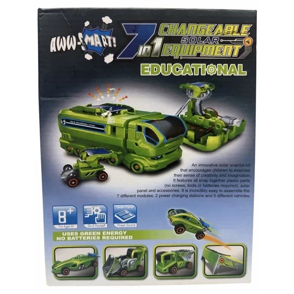 7 in 1 Changeable Solar‎ Equipment Science Kit Fun Educational Toy New Open Box