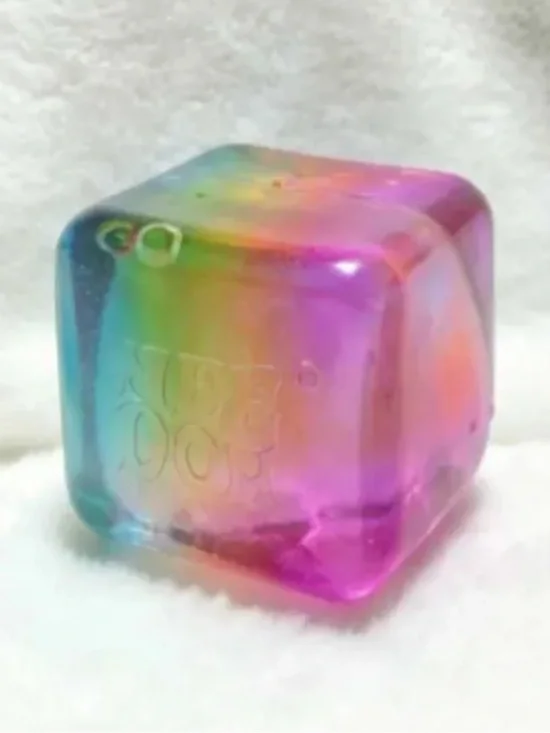 Needoh Rainbow Iridescent Cube Super Solid Squish