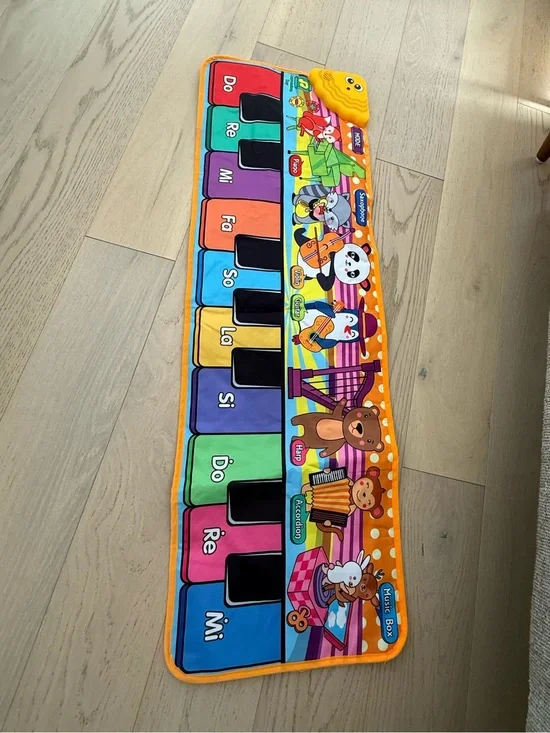 Kids Musical Play Piano Mat - Orange Multi-Color