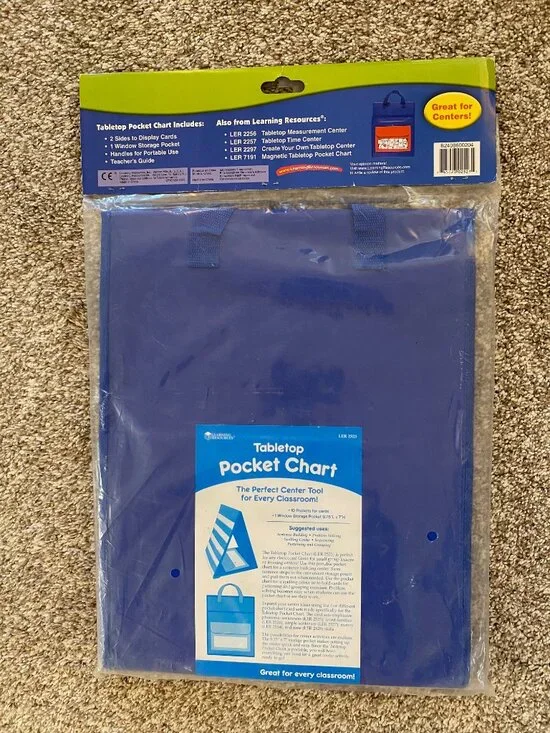 Learning Resources Tabletop Pocket Chart 10 Pockets for cards & 1 Window Pocket