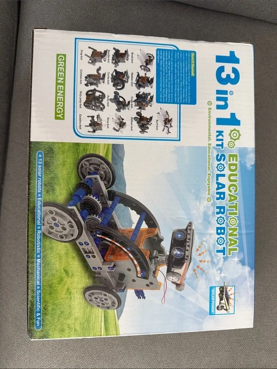 13-in-1 Educational Solar Robot Kit - Blue/Orange