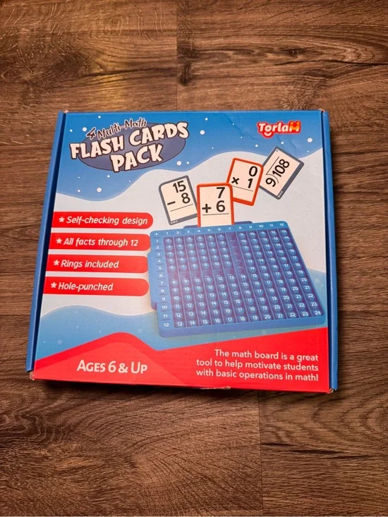 Torlam Multi-Math Flash Cards Pack - Blue/Red