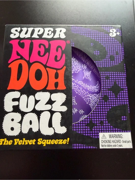 New NeeDoh Schylling Super Size Jumbo Fuzz Ball Purple 4