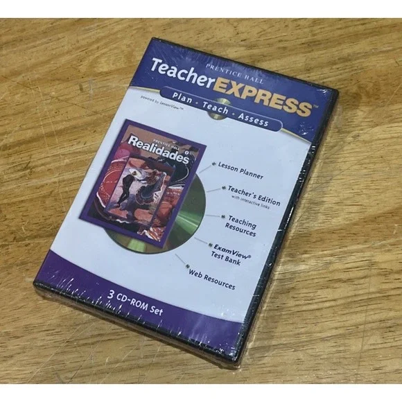 Teacher Express 3‎ CD-ROM Set REALIDADES 1 By Prentice Hall Brand New Sealed