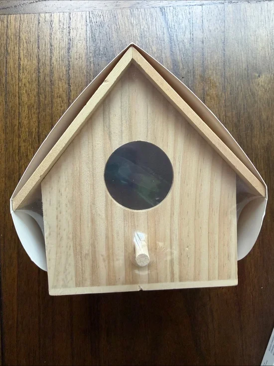 Create your own, Wooden Birdhouse with Natural Finish