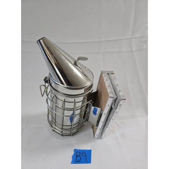Bee Hive Smoker, Large Beekeeping Stainless Steel Supplies Tools w/ Heat Shield