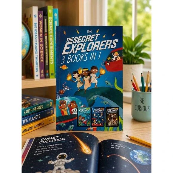 DK Secret Explorers 3-in-1 STEM Chapter Book S.J. King Grades 2-4 EUC Homeschool