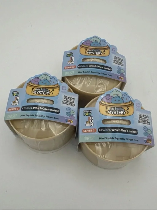 RMS Crazy Fun MINI Squishy Mystery Bun Series 3 Viral Dumpling* Lot of 3 Sealed