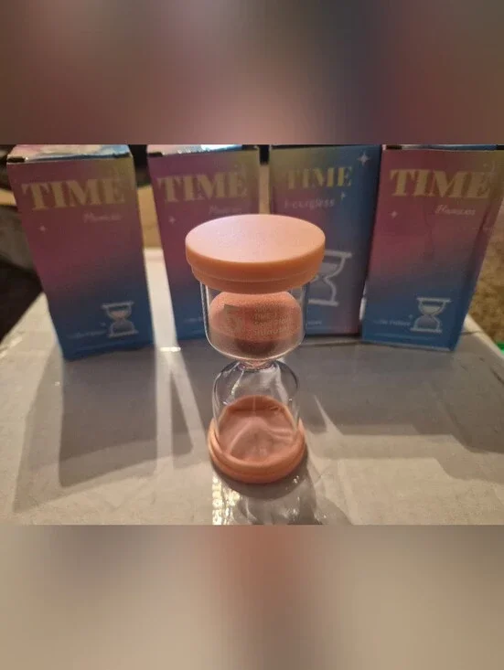 5 Of The 5 Min TIME Hourglass Sand Timer in Peach