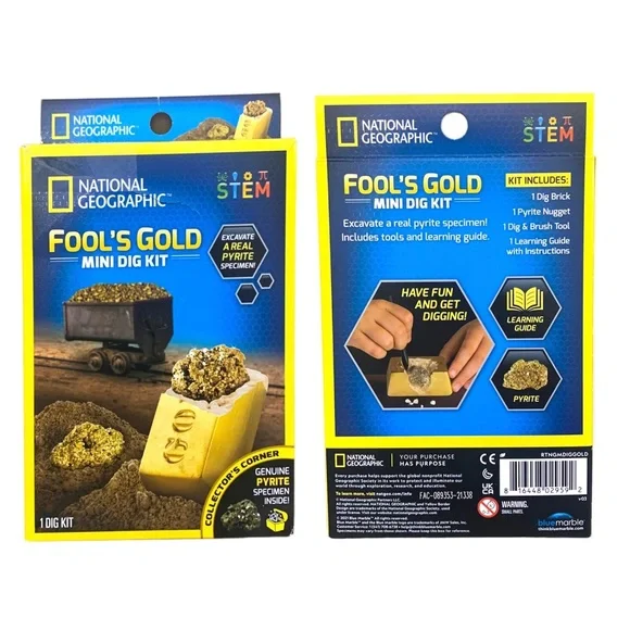 National Geographic STEM Fool’s Gold Mini Dig Kit NIB