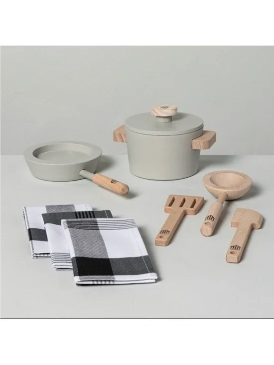 Hearth & Hand™ with Magnolia: Wooden Play Kitchen Toy Cooking Set NEW IN BOX