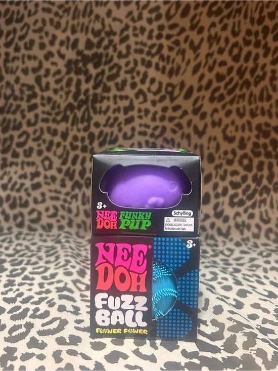 Nee Doh Funky Pup & Fuzz Ball Flower Power