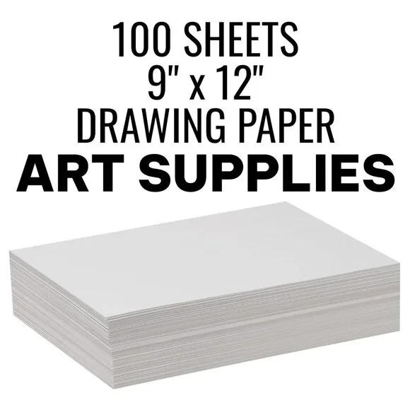 NEW Art Supplies Drawing Paper White Standard Weight 9