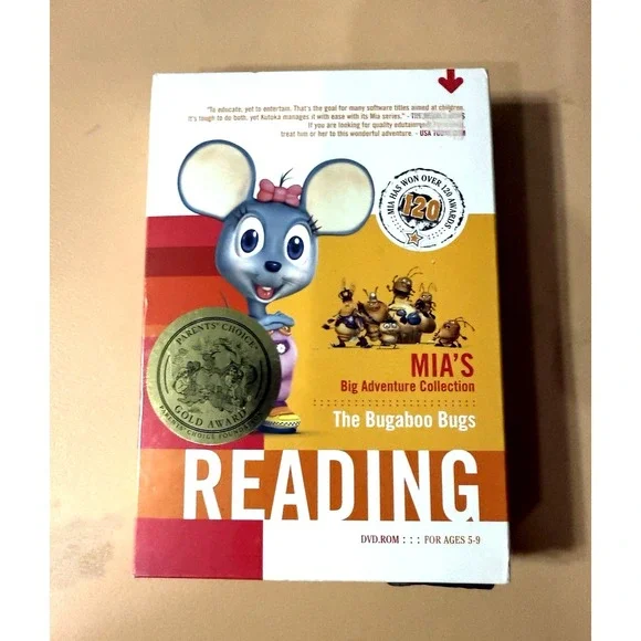 Mia's Reading Adventure The Bugaboo Bugs‎ DVD-ROM Win/Mac New Sealed